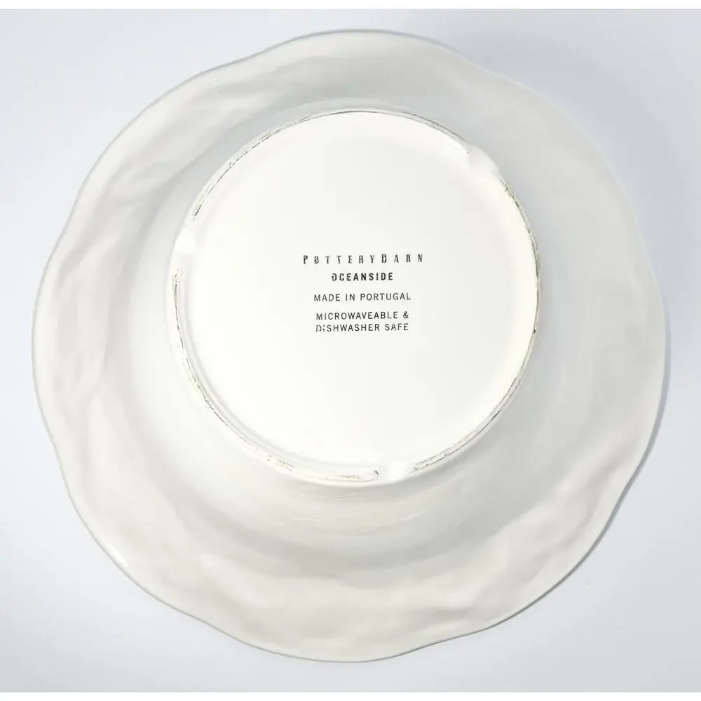 Pottery Barn “Oceanside” Large Ceramic Salad or Pasta Serving Bowl 13 3/4”